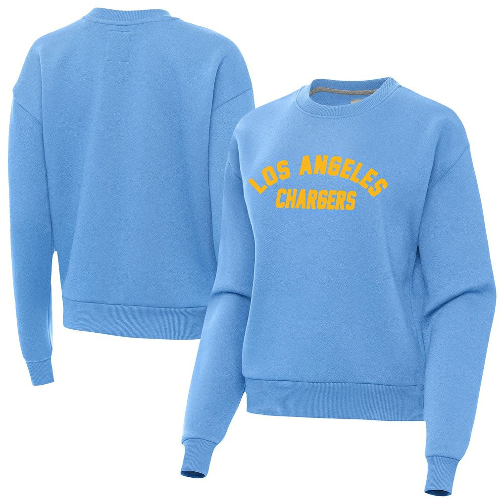 Los Angeles Chargers Antigua Women's Victory Sweatshirt - Powder Blue for sale