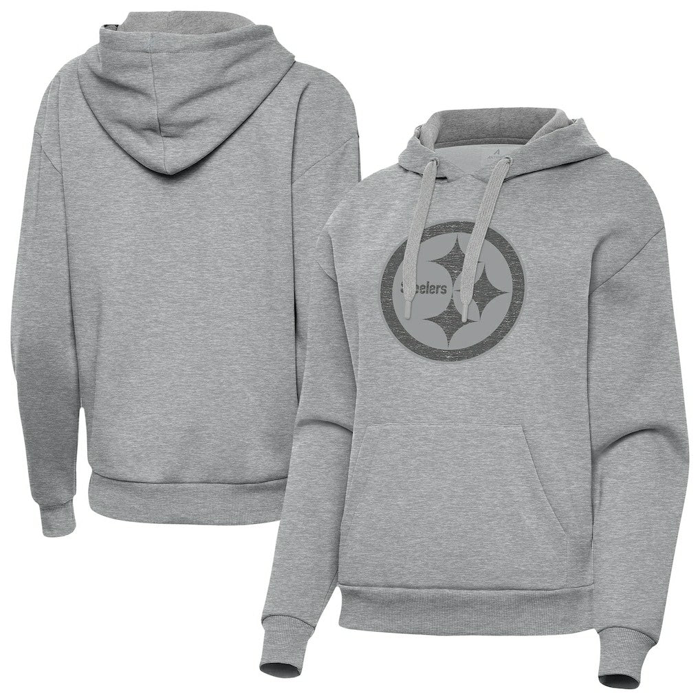 Pittsburgh Steelers Antigua Women's Victory Hoodie - Heather Gray on sale