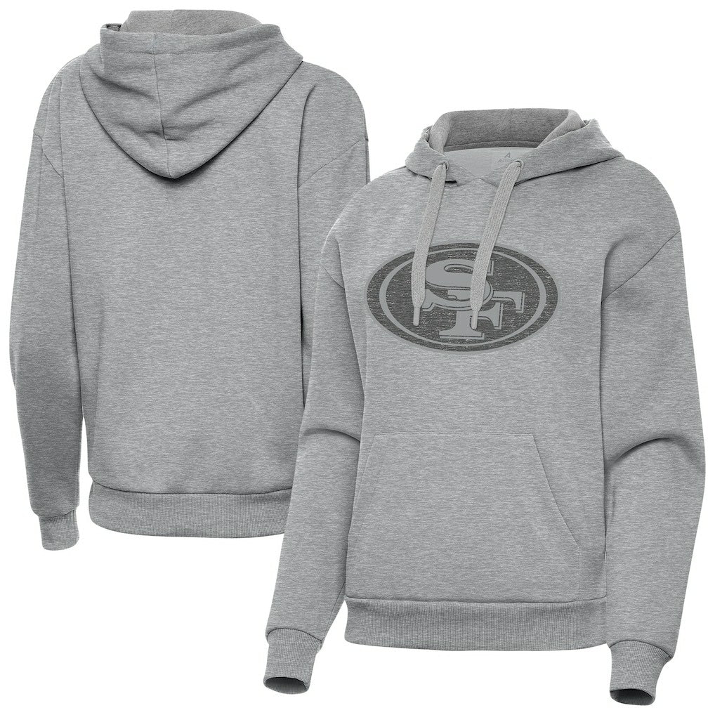 San Francisco 49ers Antigua Women's Victory Hoodie - Heather Gray on sale
