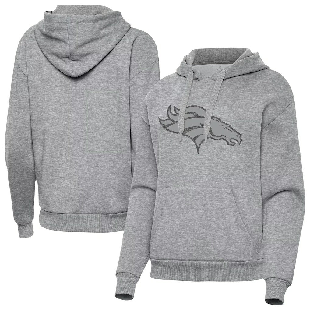 Denver Broncos Antigua Women's Victory Hoodie - Heather Gray discount