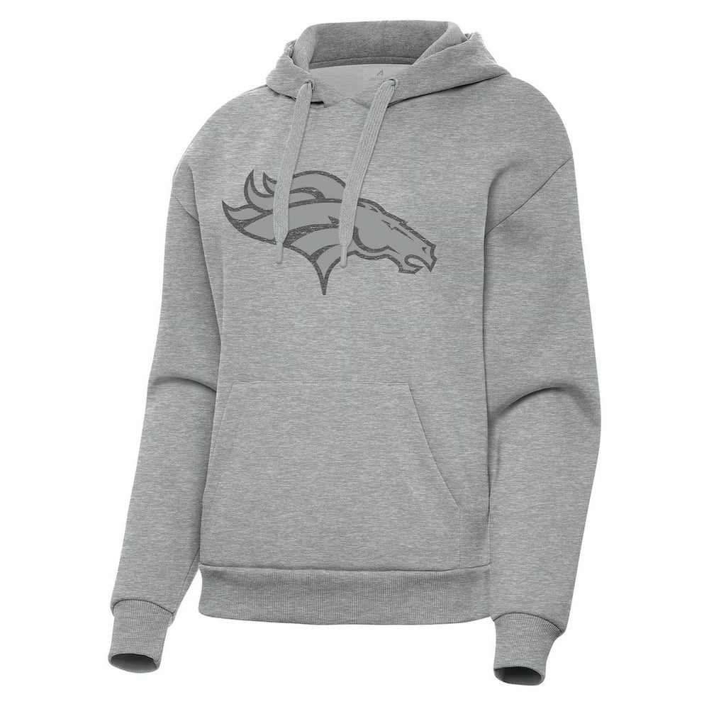 Denver Broncos Antigua Women's Victory Hoodie - Heather Gray discount