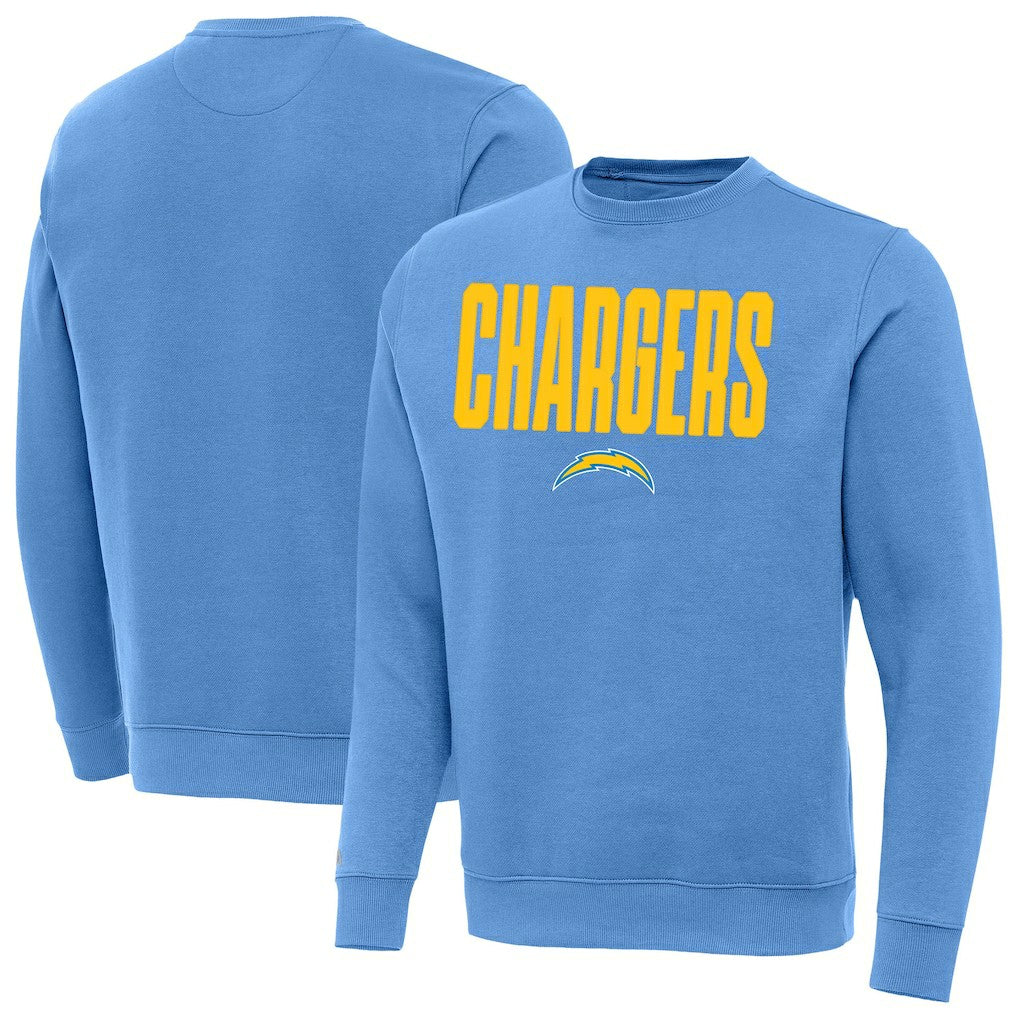 Los Angeles Chargers Antigua Victory Sweatshirt - Powder Blue cheap