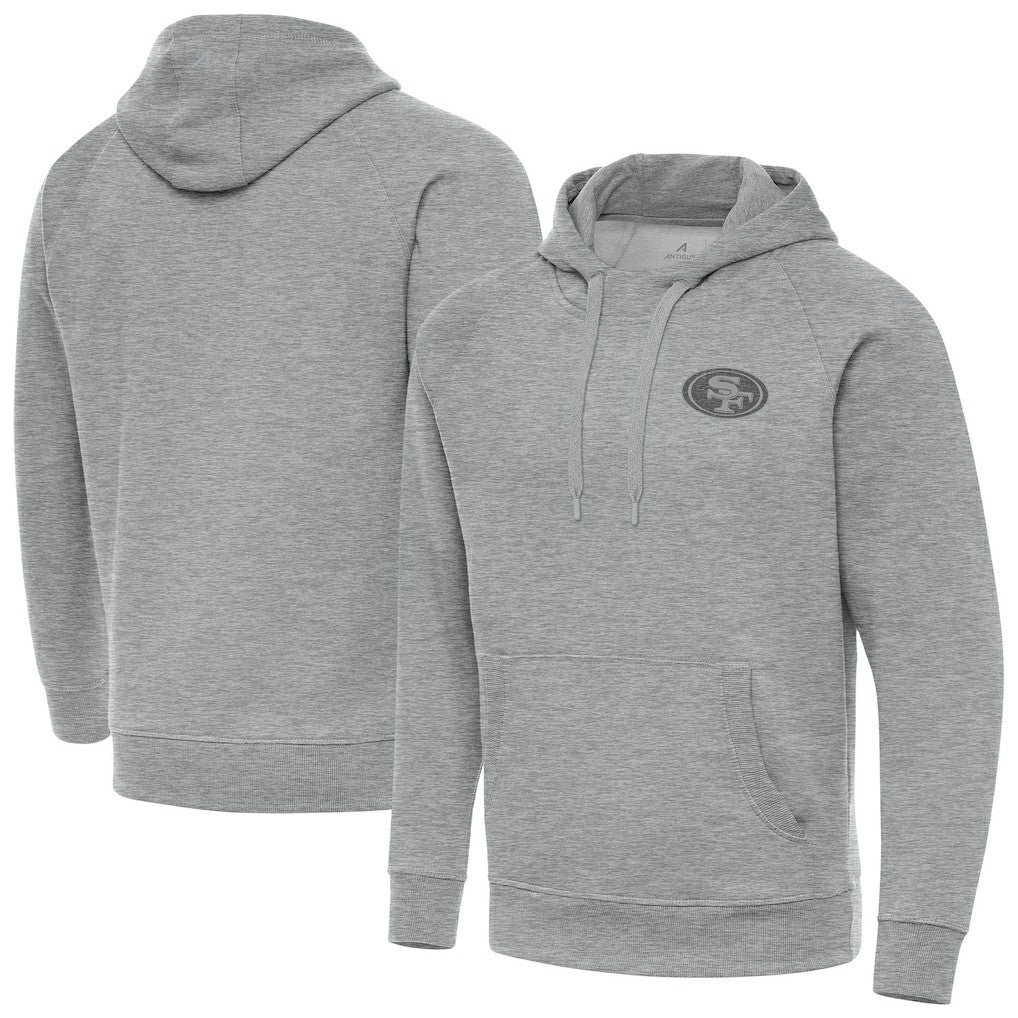 San Francisco 49ers Antigua Victory Hoodie - Heather Gray on sale