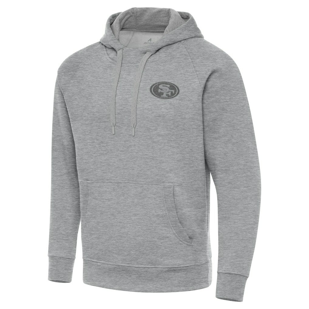 San Francisco 49ers Antigua Victory Hoodie - Heather Gray on sale