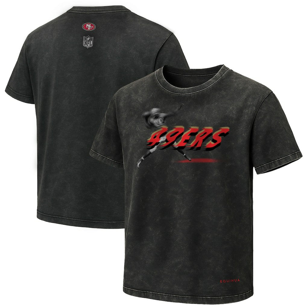 San Francisco 49ers EQUIHUA Retro T-Shirt - Black for sale