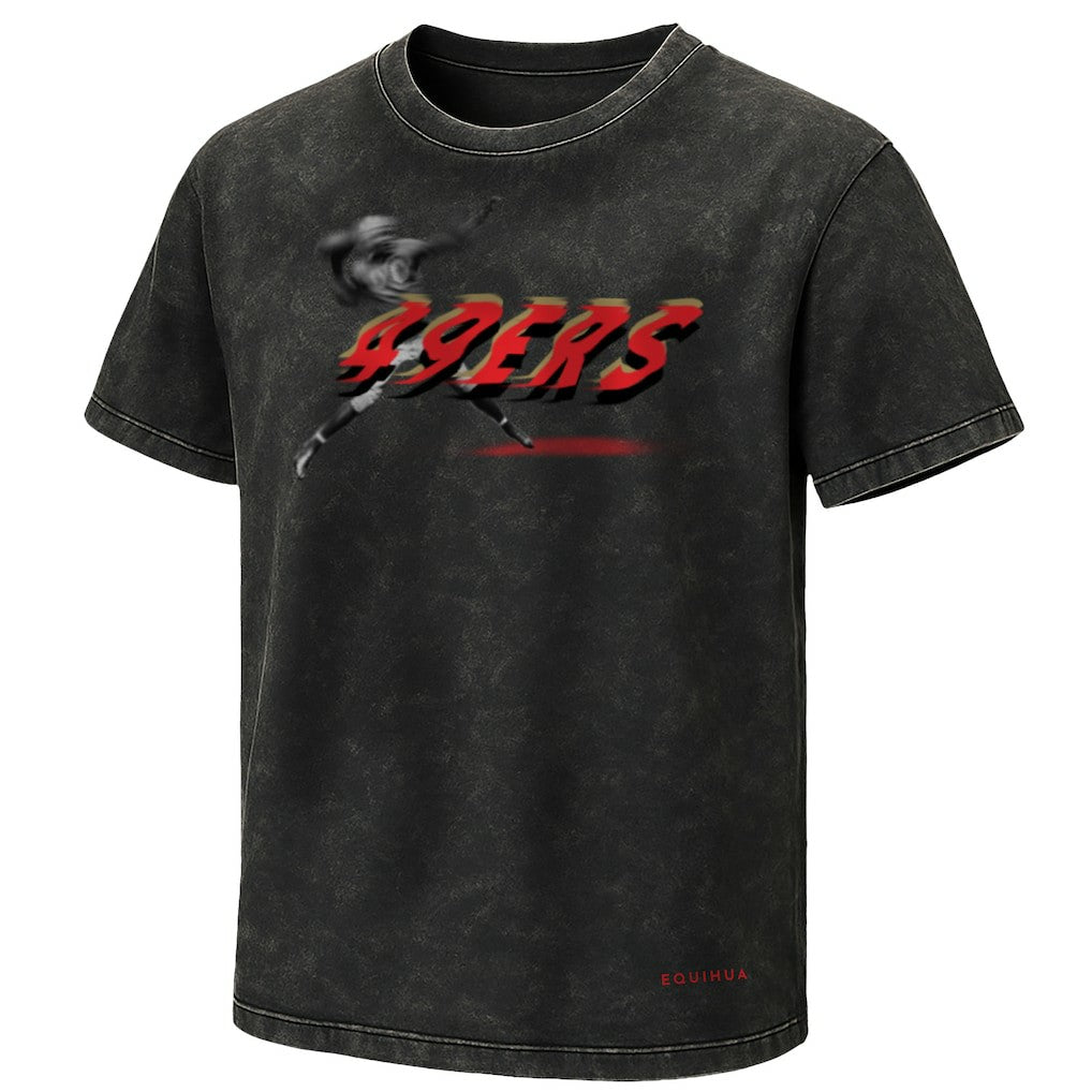 San Francisco 49ers EQUIHUA Retro T-Shirt - Black for sale