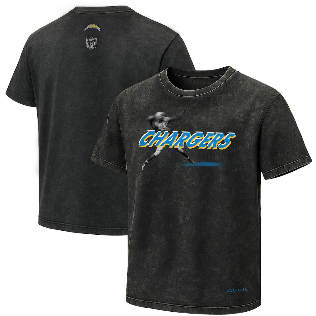 Los Angeles Chargers EQUIHUA Retro T-Shirt - Black online