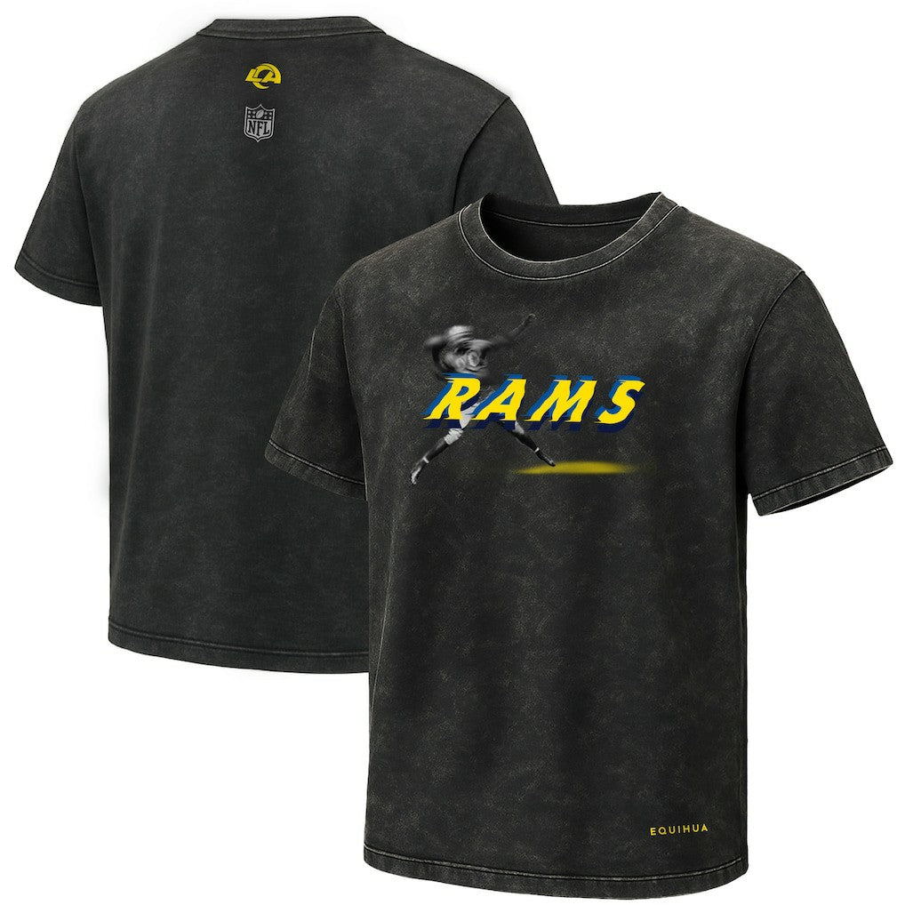 Los Angeles Rams EQUIHUA Retro T-Shirt - Black online