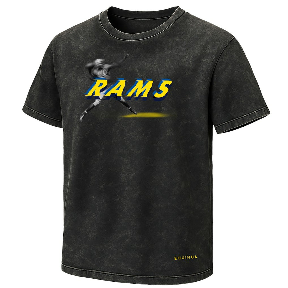 Los Angeles Rams EQUIHUA Retro T-Shirt - Black online