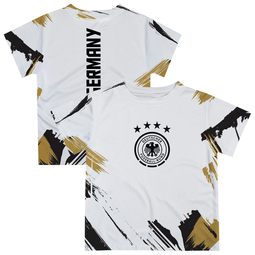 Germany National Team Vive La Fete Youth Paint Brush T-Shirt - White discount