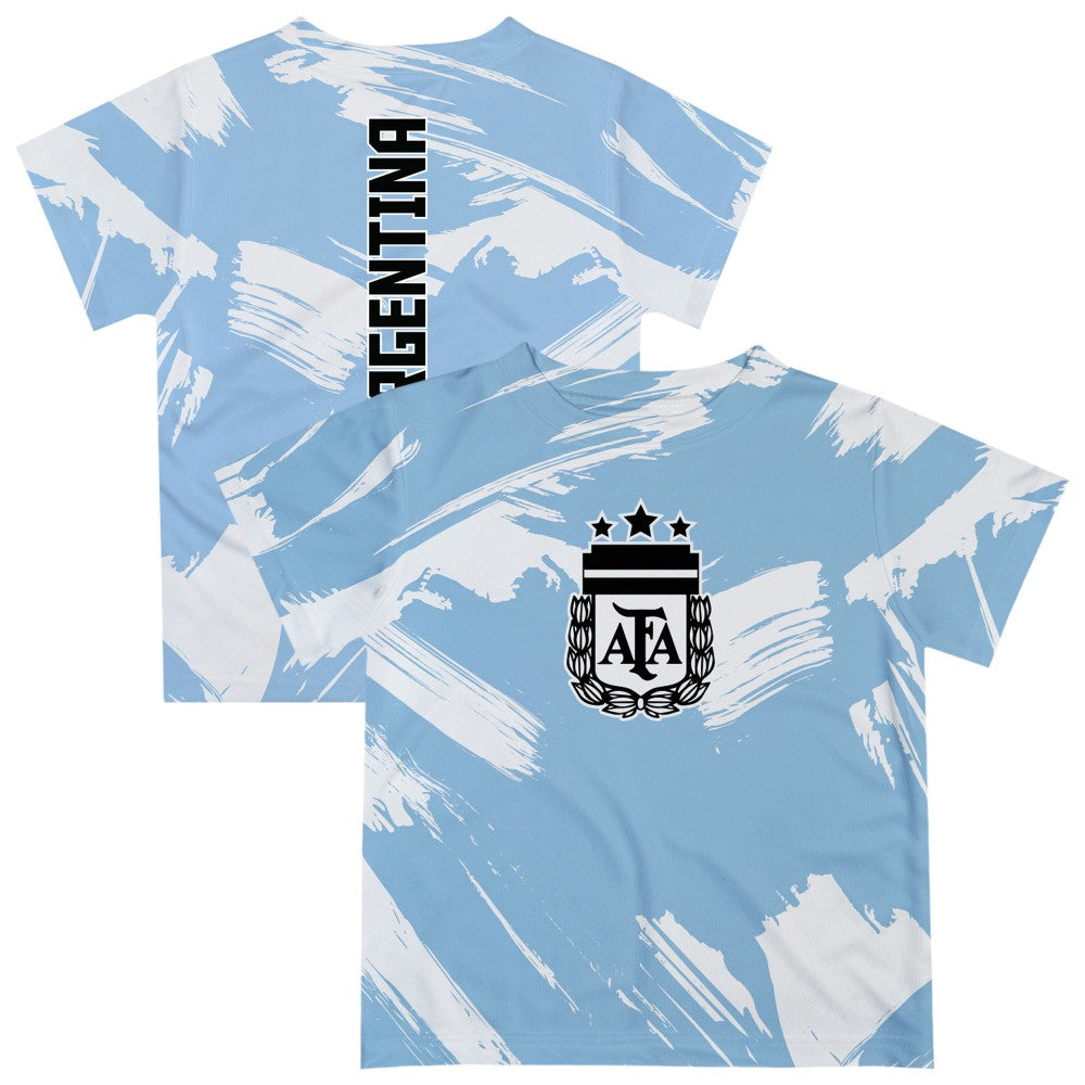 Argentina National Team Vive La Fete Youth Paint Brush T-Shirt - Light Blue online