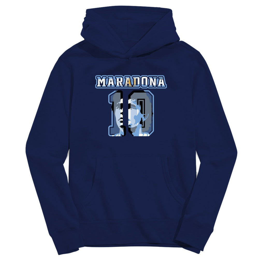 Diego Maradona Argentina National Team Vive La Fete Youth Name & Number Pullover Hoodie - Navy sale