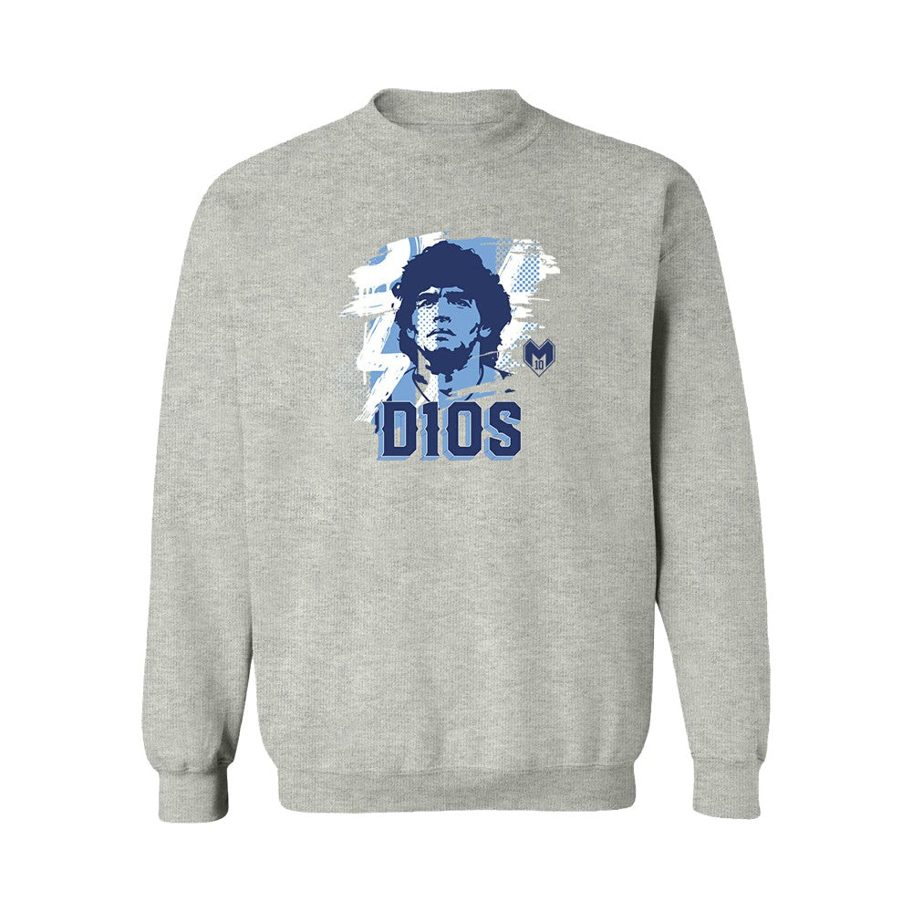 Diego Maradona Argentina National Team Vive La Fete Women's D10S Sweatshirt - Gray sale