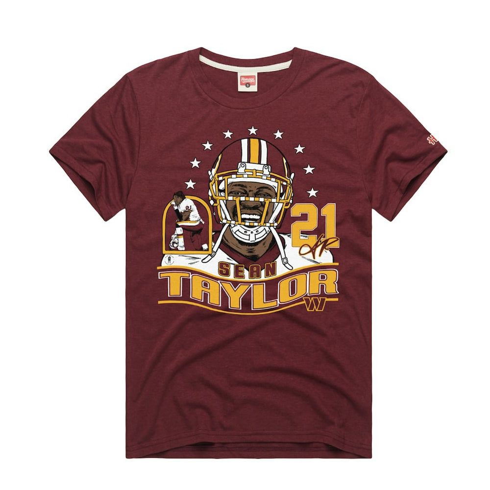 Sean Taylor Washington Commanders Homage Unisex Retired Player Classic Caricature T-Shirt - Burgundy outlet
