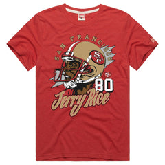 Jerry Rice San Francisco 49ers Homage Unisex Retired Player Classic Caricature T-Shirt - Scarlet discount