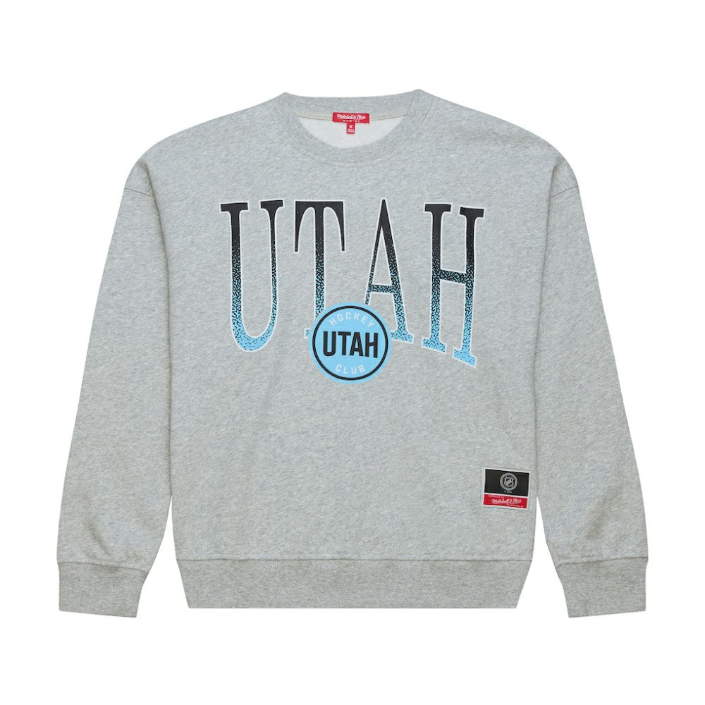 Utah Mammoth Mitchell & Ness Women's Hockey Night Sweatshirt Heather Gray