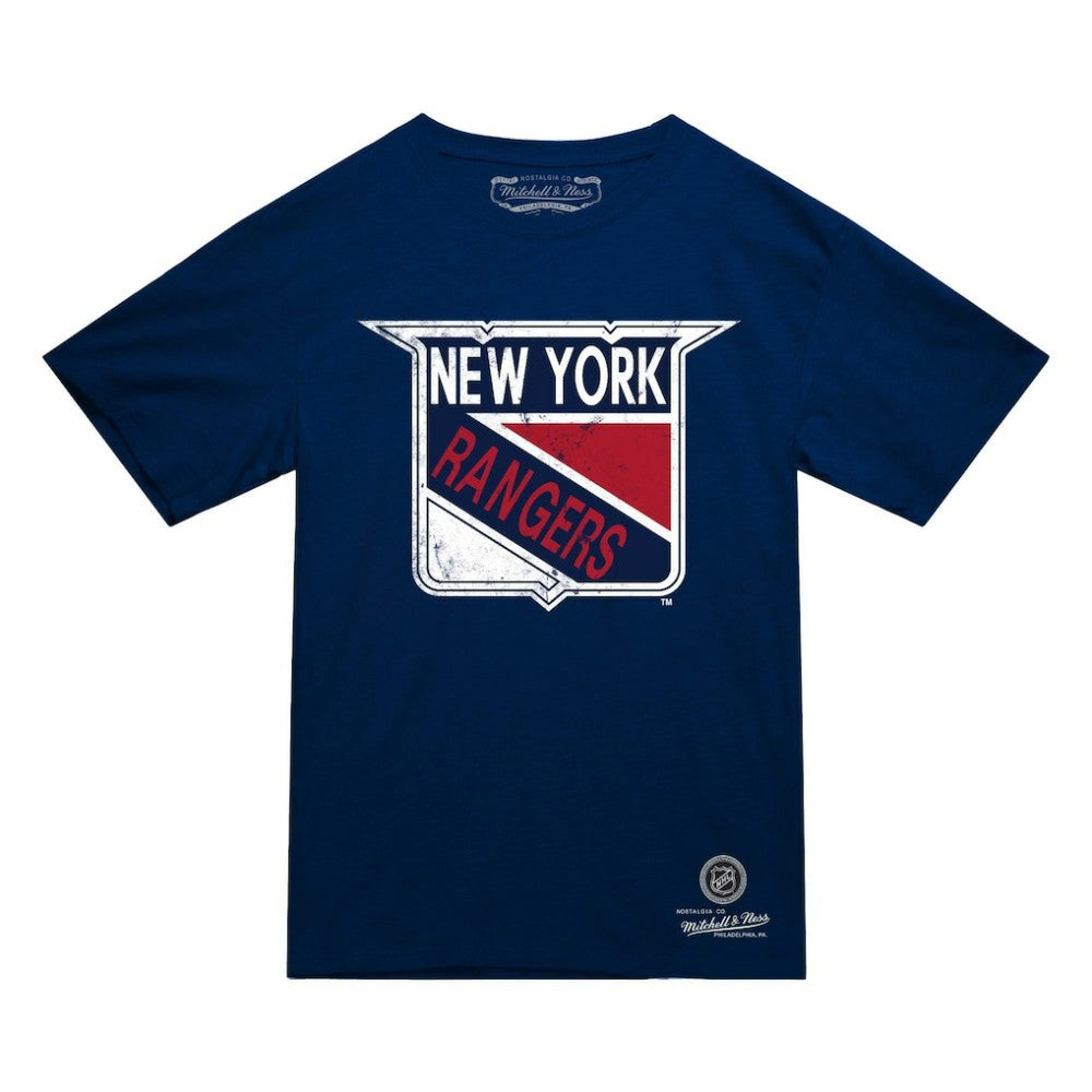 New York Rangers Mitchell & Ness Heritage T-Shirt Navy