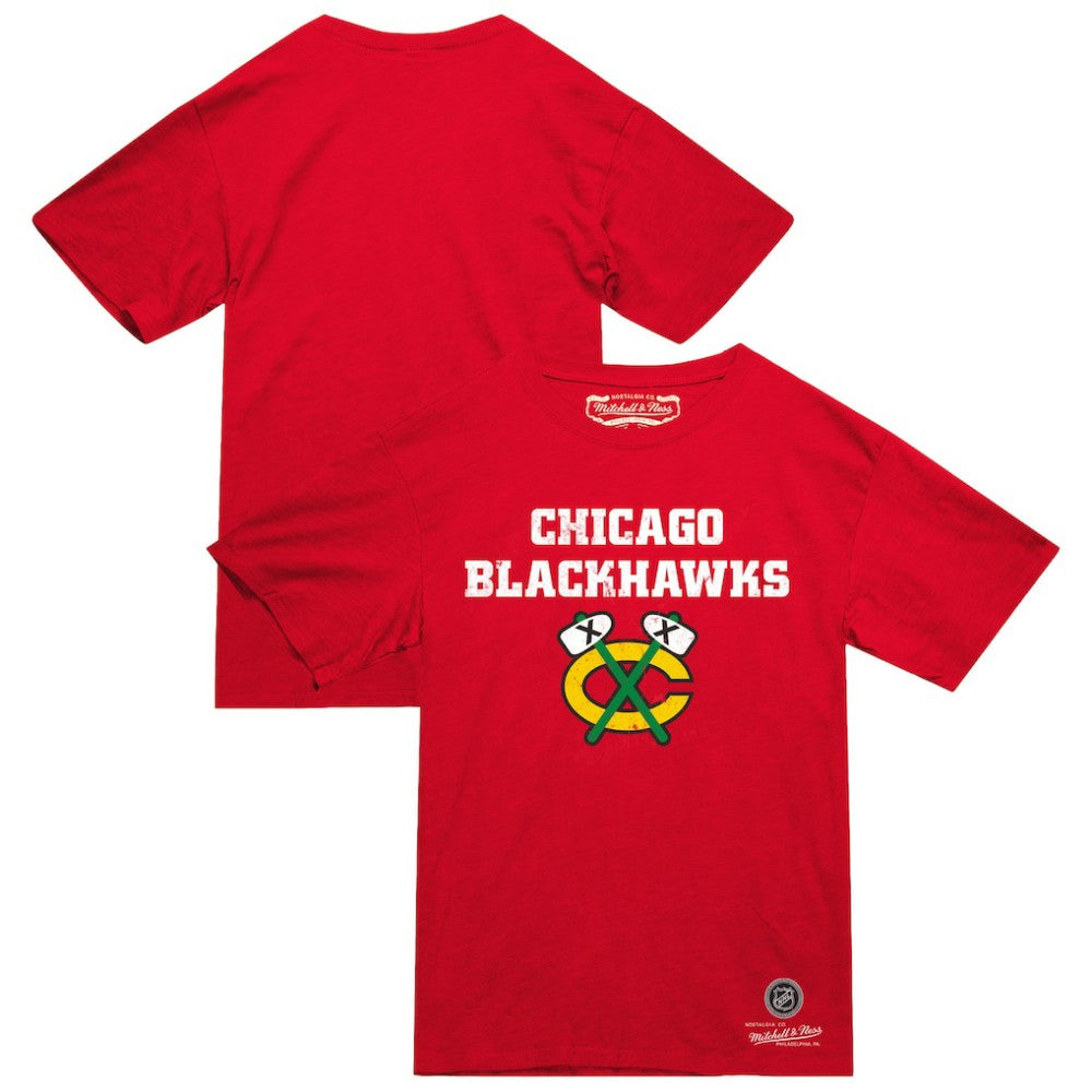 Chicago Blackhawks Mitchell & Ness Heritage T-Shirt Red