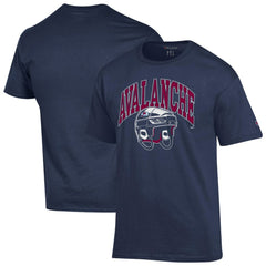 Colorado Avalanche Champion Helmet T-Shirt Navy
