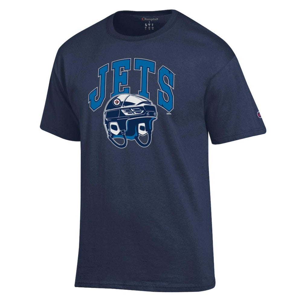 Winnipeg Jets Champion Helmet T-Shirt Navy