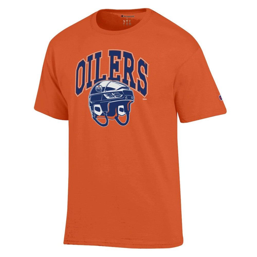 Edmonton Oilers Champion Helmet T-Shirt Orange