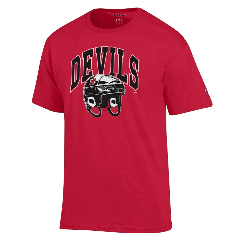 New Jersey Devils Champion Helmet T-Shirt Red
