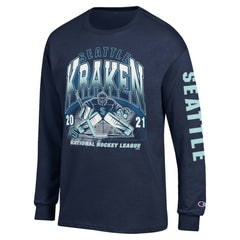 Seattle Kraken Champion Long Sleeve Jersey T-Shirt Navy