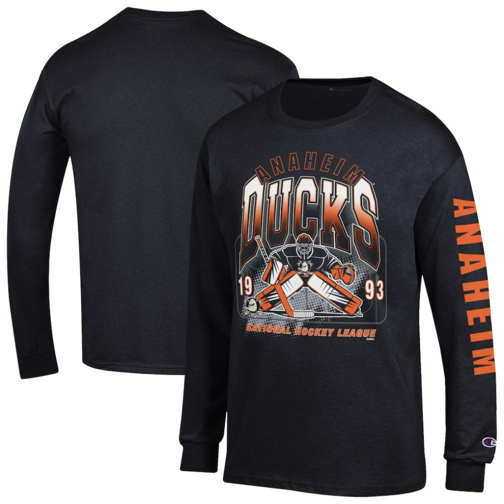 Anaheim Ducks Champion Long Sleeve Jersey T-Shirt Black