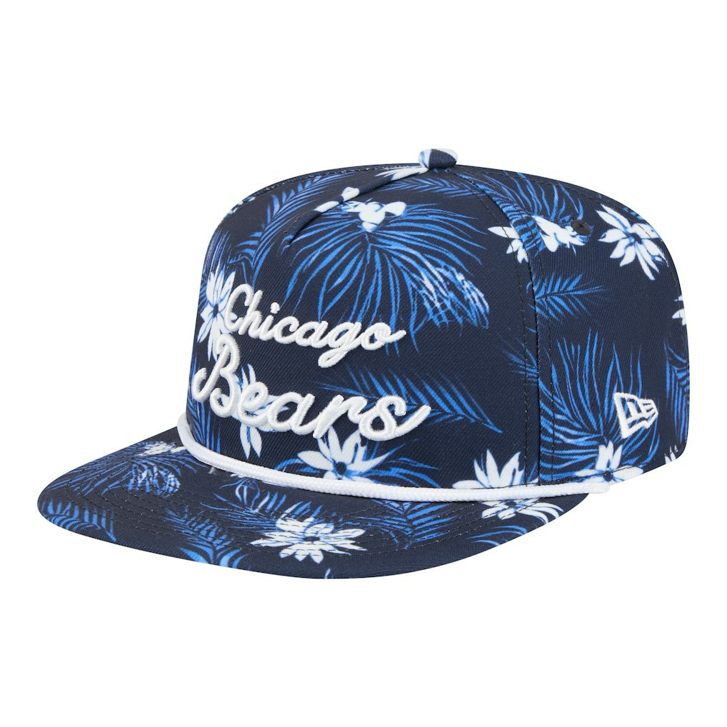 Chicago Bears New Era Palm Print A-Frame 9FIFTY Snapback Hat - Navy for sale