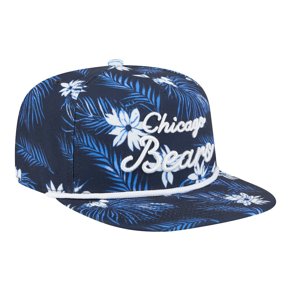 Chicago Bears New Era Palm Print A-Frame 9FIFTY Snapback Hat - Navy for sale