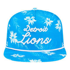 Detroit Lions New Era Palm Print A-Frame 9FIFTY Snapback Hat - Blue discount