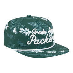 Green Bay Packers New Era Palm Print A-Frame 9FIFTY Snapback Hat - Green on sale