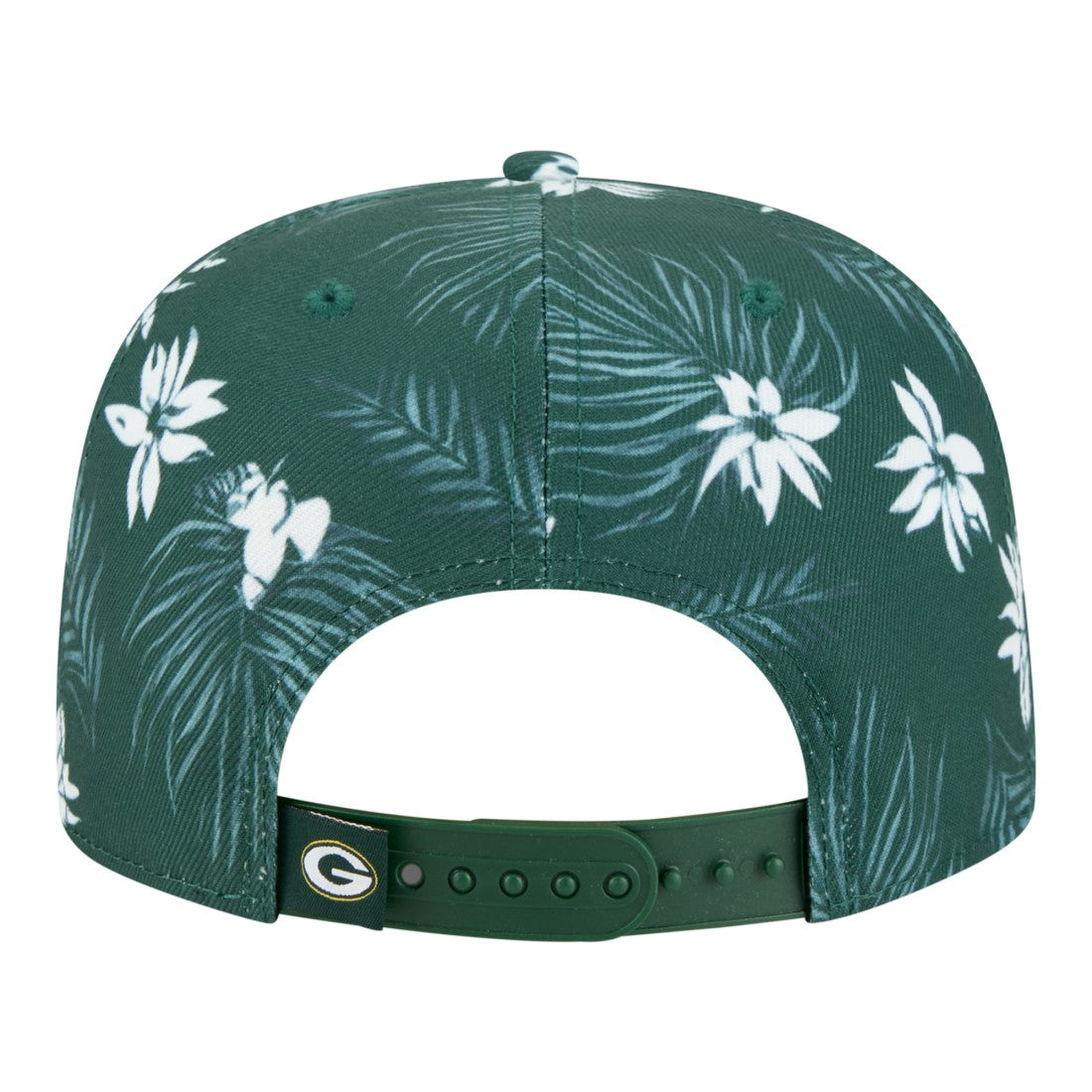 Green Bay Packers New Era Palm Print A-Frame 9FIFTY Snapback Hat - Green on sale