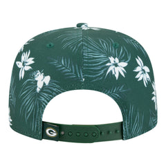 Green Bay Packers New Era Palm Print A-Frame 9FIFTY Snapback Hat - Green on sale