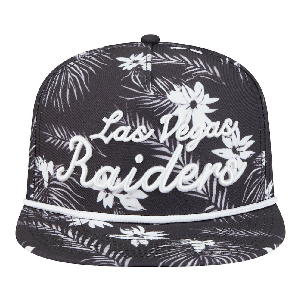 Las Vegas Raiders New Era Palm Print A-Frame 9FIFTY Snapback Hat - Black cheap