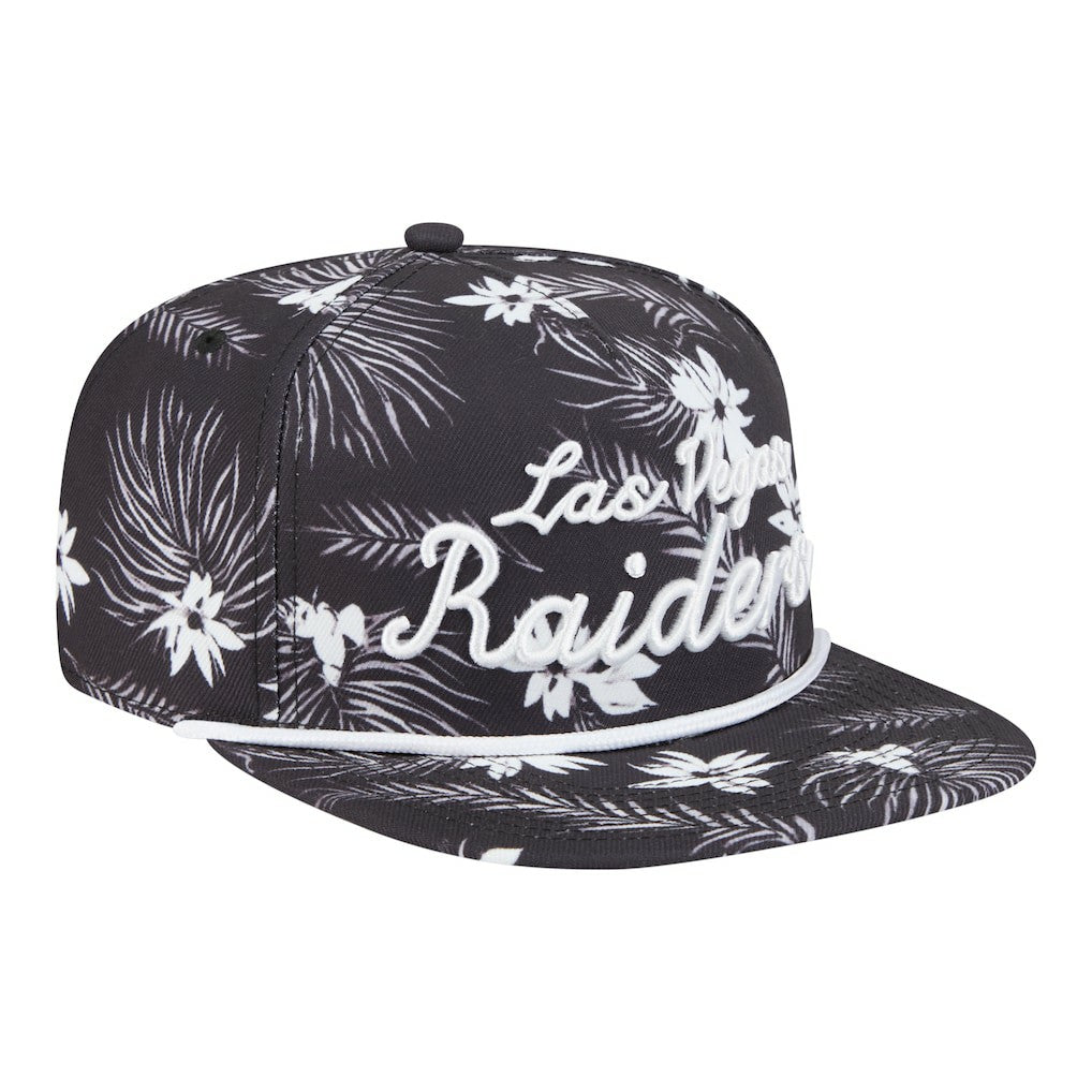 Las Vegas Raiders New Era Palm Print A-Frame 9FIFTY Snapback Hat - Black cheap