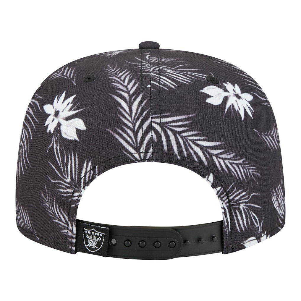 Las Vegas Raiders New Era Palm Print A-Frame 9FIFTY Snapback Hat - Black cheap