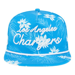 Los Angeles Chargers New Era Palm Print A-Frame 9FIFTY Snapback Hat - Powder Blue discount