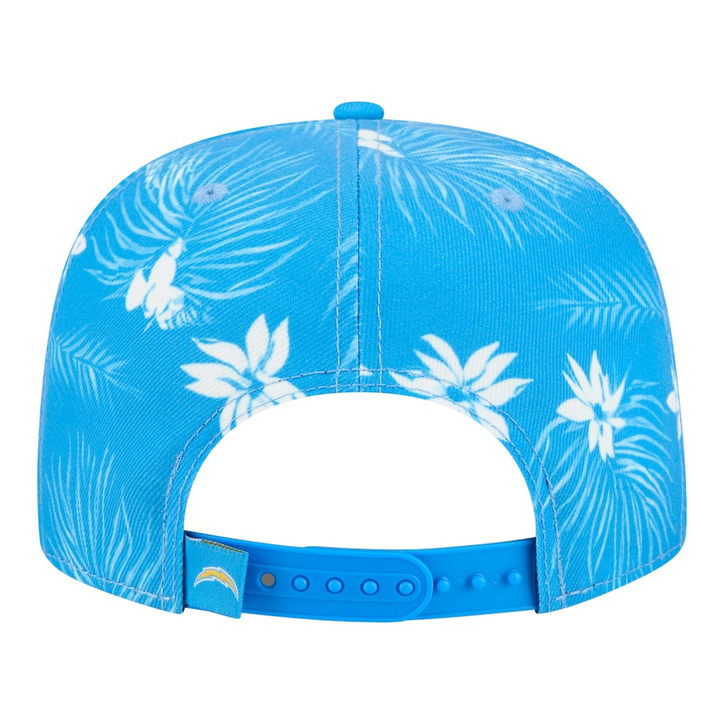 Los Angeles Chargers New Era Palm Print A-Frame 9FIFTY Snapback Hat - Powder Blue discount