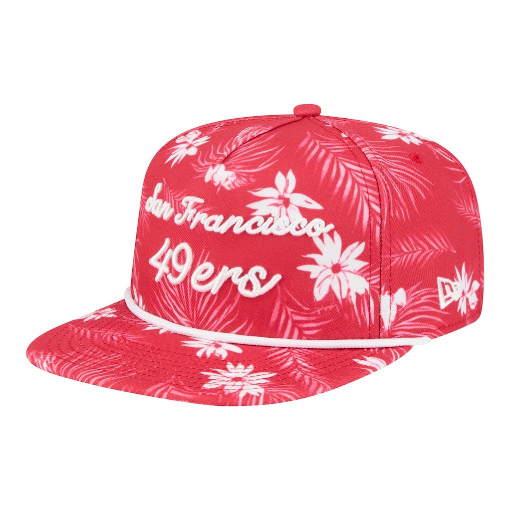 San Francisco 49ers New Era Palm Print A-Frame 9FIFTY Snapback Hat - Scarlet sale