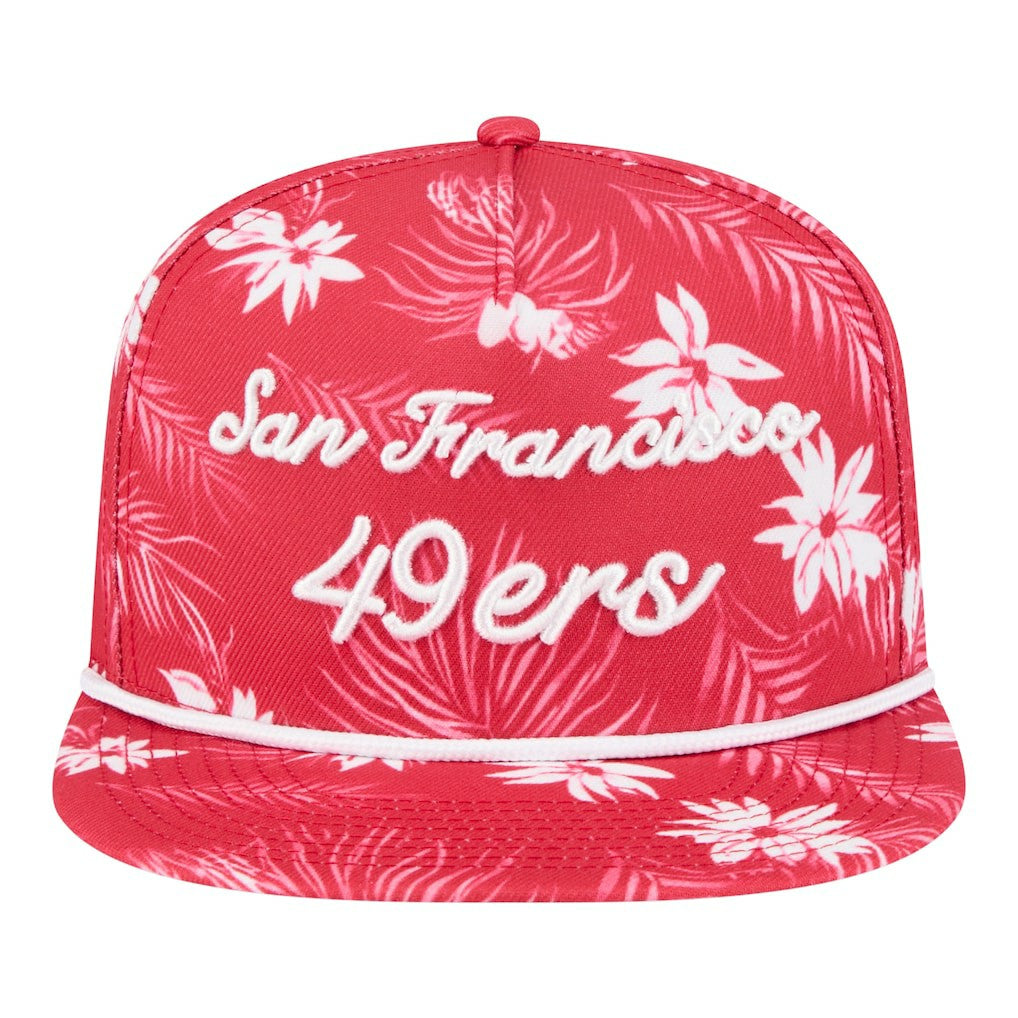 San Francisco 49ers New Era Palm Print A-Frame 9FIFTY Snapback Hat - Scarlet sale