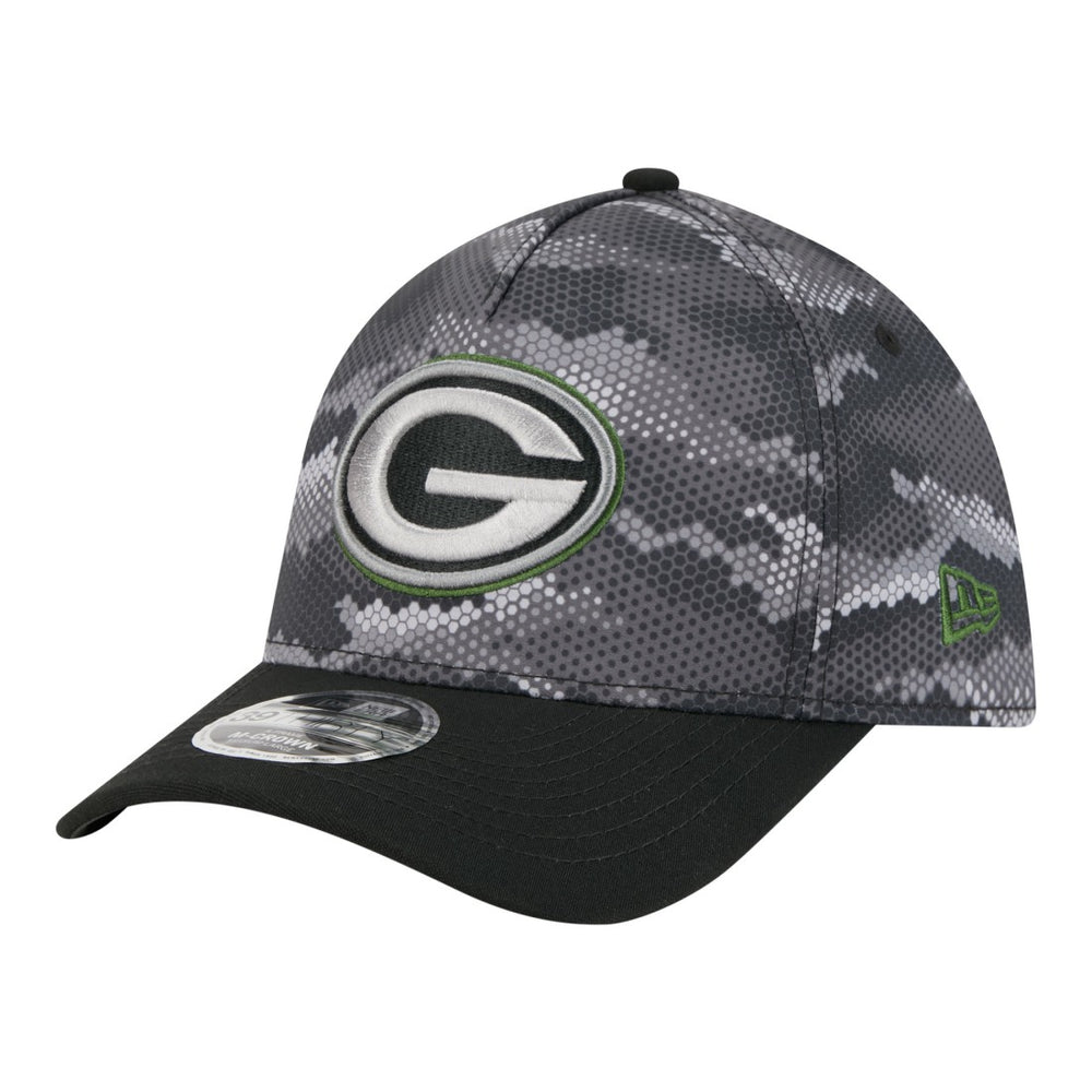 Green Bay Packers New Era Camo A-Frame 39THIRTY Flex Hat - Black outlet