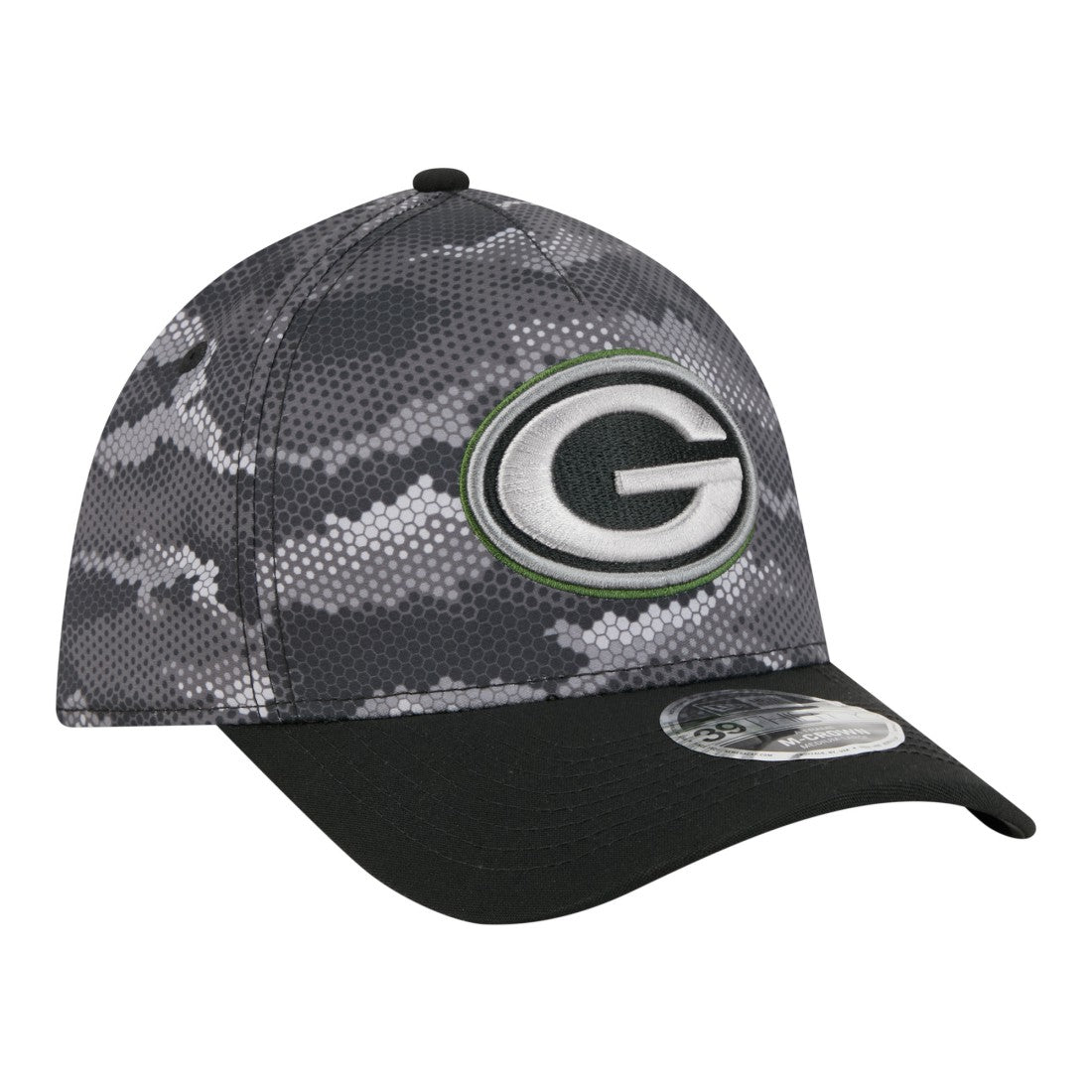 Green Bay Packers New Era Camo A-Frame 39THIRTY Flex Hat - Black outlet