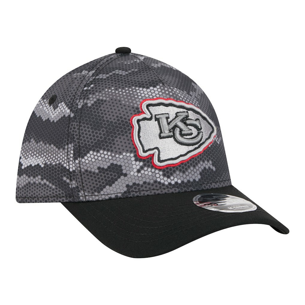 Kansas City Chiefs New Era Camo A-Frame 39THIRTY Flex Hat - Black cheap