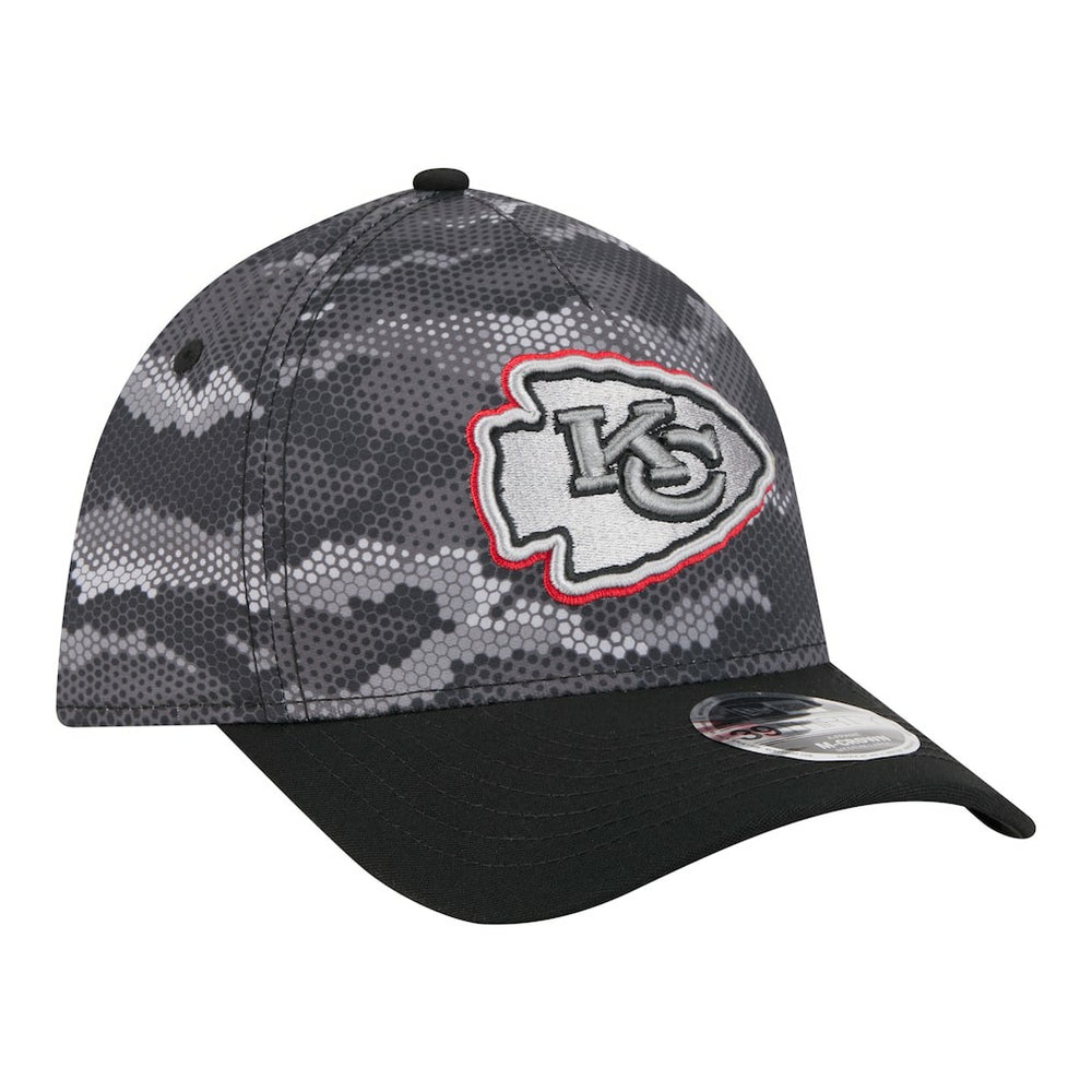 Kansas City Chiefs New Era Camo A-Frame 39THIRTY Flex Hat - Black cheap