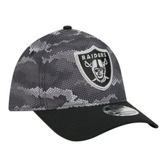 Las Vegas Raiders New Era Camo A-Frame 39THIRTY Flex Hat - Black for sale