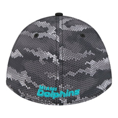 Miami Dolphins New Era Camo A-Frame 39THIRTY Flex Hat - Black discount