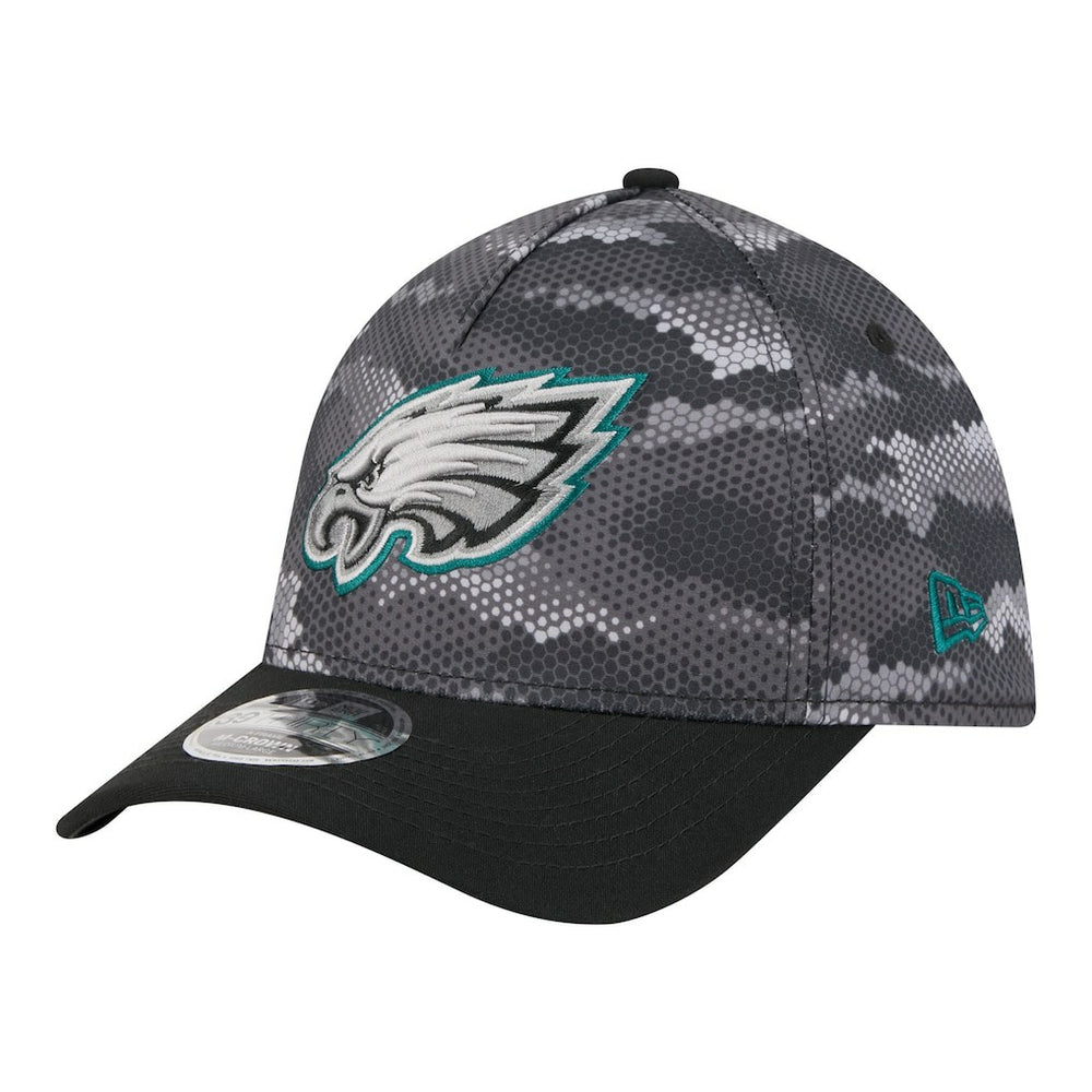 Philadelphia Eagles New Era Camo A-Frame 39THIRTY Flex Hat - Black cheap