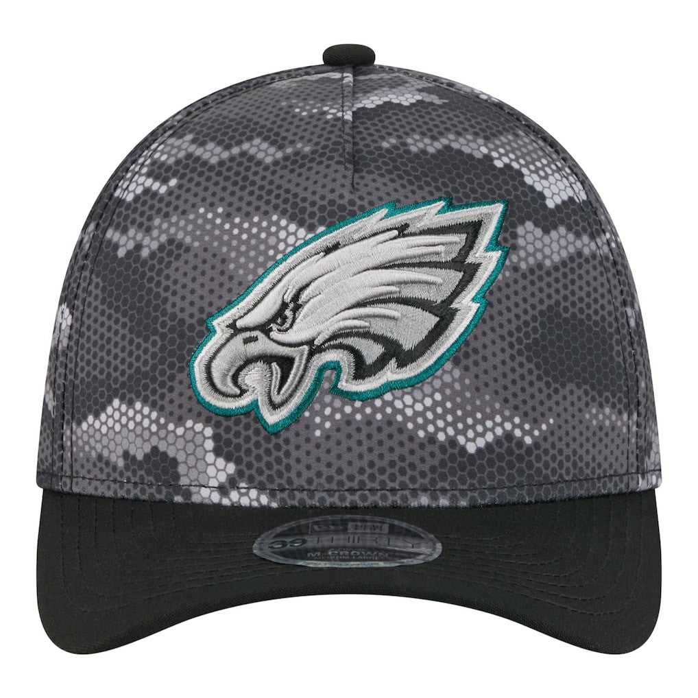 Philadelphia Eagles New Era Camo A-Frame 39THIRTY Flex Hat - Black cheap
