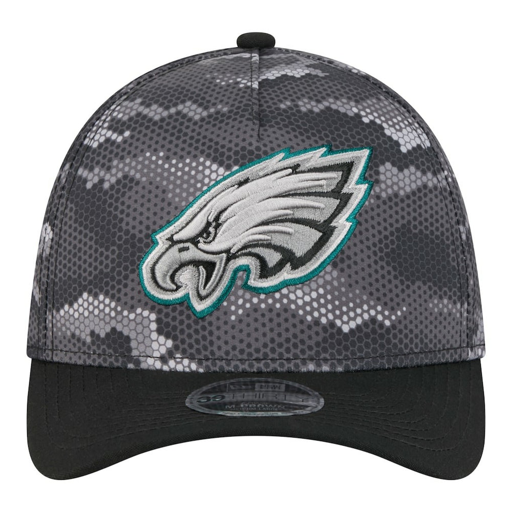 Philadelphia Eagles New Era Camo A-Frame 39THIRTY Flex Hat - Black cheap
